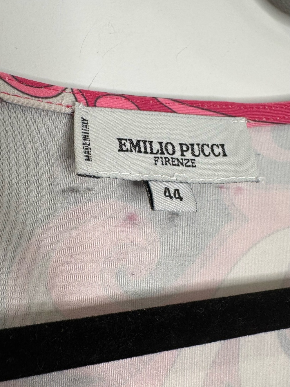 Emilio Pucci Pink Swirl V-Neck LongSleeve dress silk jersey abstract psychedelic - Picture 3 of 12
